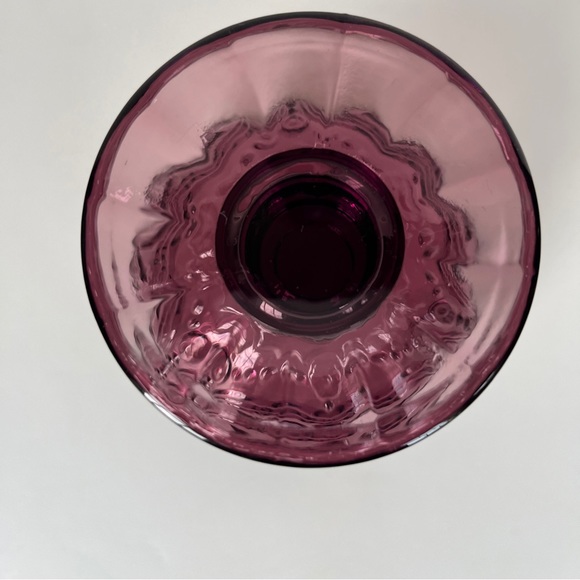 VTG NOS Pier 1 Amethyst Purple Glass Compote Bowl - Picture 2 of 4